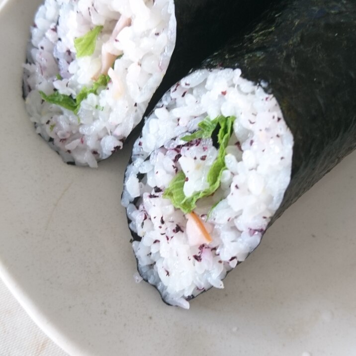 醤油レス！ゆかりふりかけでハム紫蘇巻き